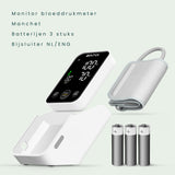 Bintoi® BX400 - Bloeddrukmeter Bovenarm - Hartslagmeter - Incl. Batterijen - 2 Gebruikers
